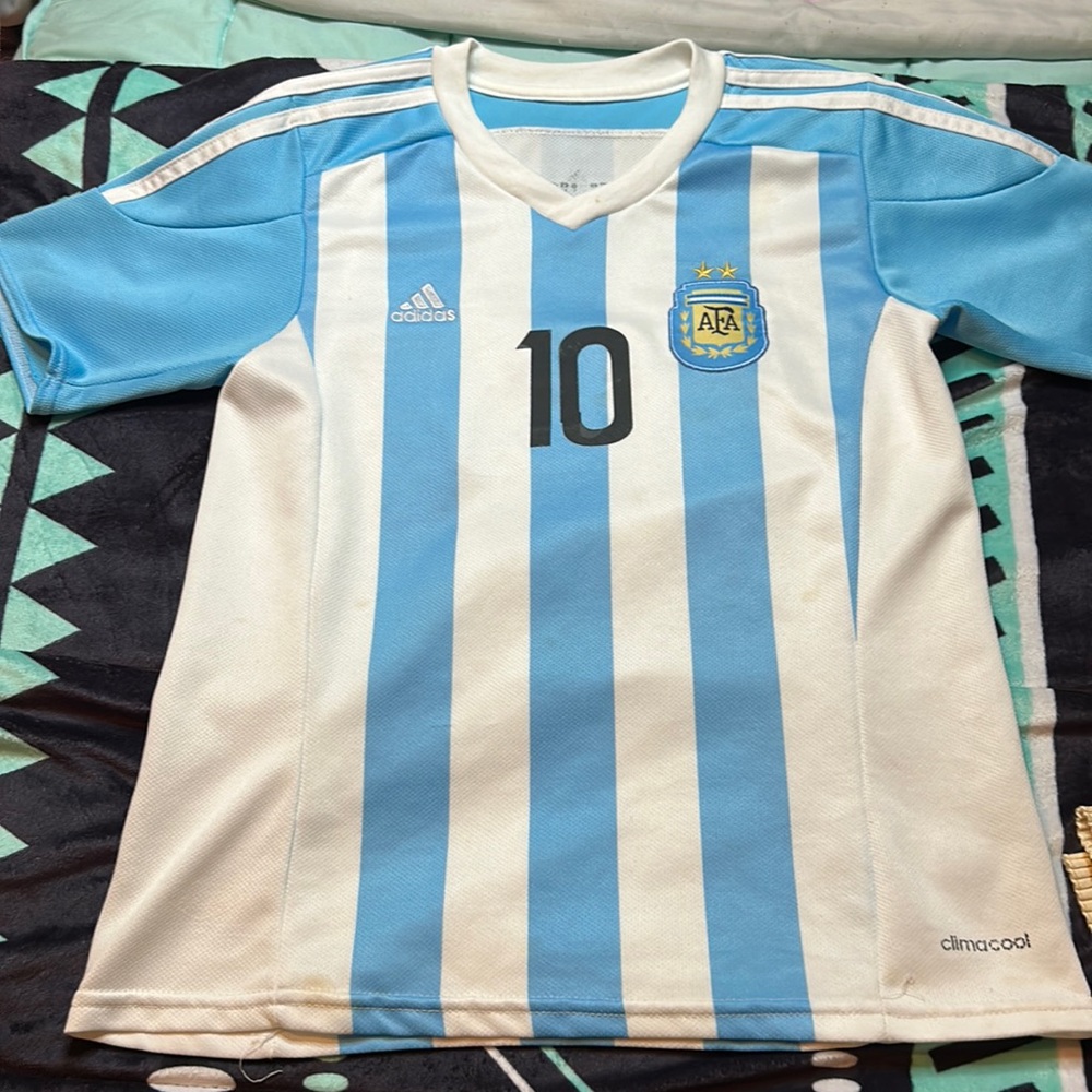 Blue and white socker jersey from dicks sporting good